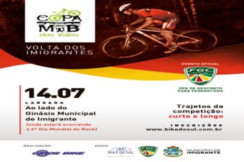 Copa dos Vales: Abertas as inscrições para o MTB Volta dos Imigrantes
