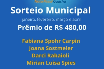 Moradores de Imigrante e região são premiados no Nota Fiscal Gaúcha