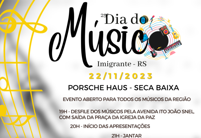 29º Dia do Músico será no dia 22 de novembro