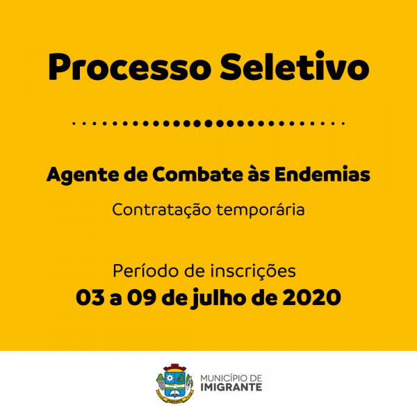 Processo Seletivo para Agente de Combate às Endemias