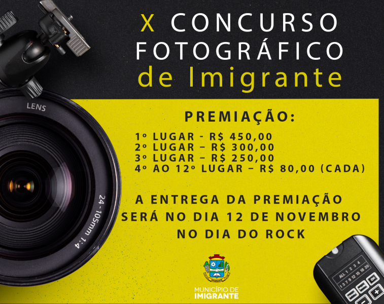 Divulgação das fotos vencedoras do Concurso Fotográfico será no dia 12