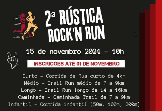 Inscrições para 2ª Rústica Rock’n Run de Imigrante vão até o dia 1º/11