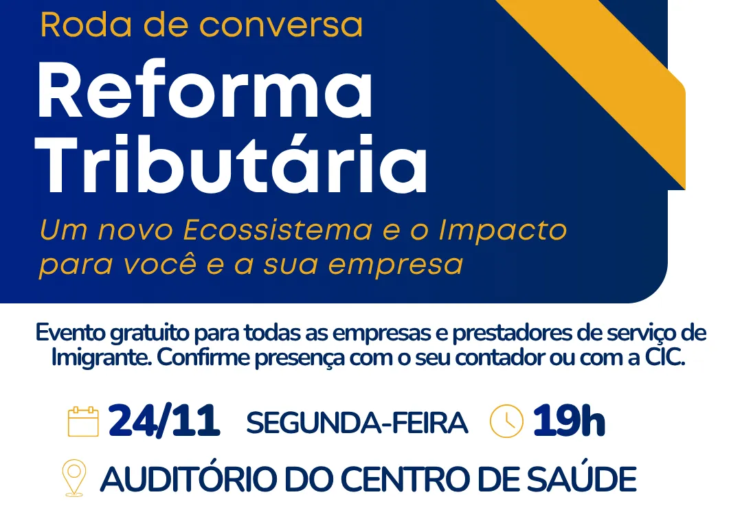 Roda de conversa sobre Reforma Tributária acontece em Imigrante