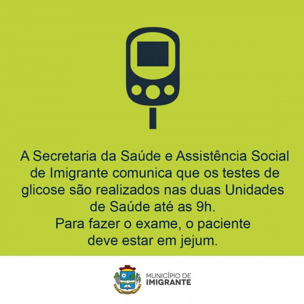 Testes de glicose