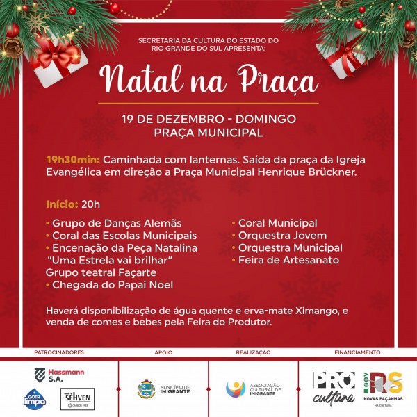 O Natal na Praça de Imigrante está chegando