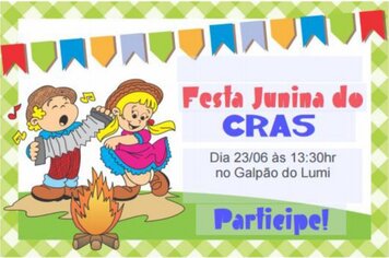 Festa Junina do Cras será no dia 23 de junho