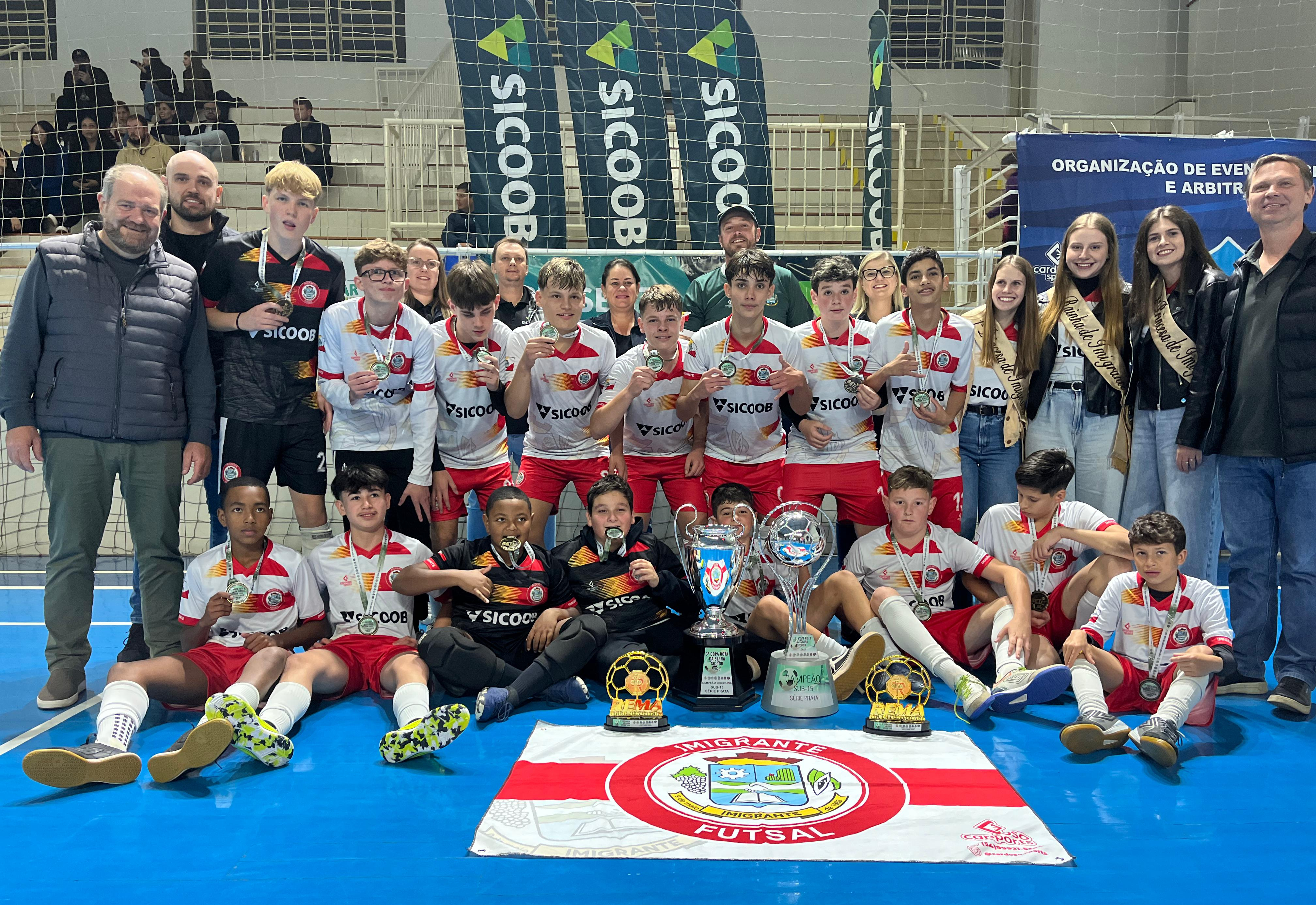Sub-15 de Imigrante conquista título da Série Prata na 3ª Copa Rota da Serra de Futsal